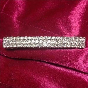 Dasha silver rhinestone barrette clip